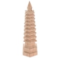 thumbnail image 5 of HEMOTON Wooden Wenchang Tower Figurine for Decoration with Artisan Craftsmanship and NineTier Design 4.5 Inches Tall, 5 of 8