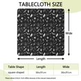 thumbnail image 2 of Black Gothic Skull Spider Pattern Square Fitted Tablecloth with Elastic Edge,Square Table Cover,Washable Elastic Table Cover for Home Kitchen Party Decor 36"x36", 2 of 6