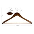 thumbnail image 6 of cozymood Wood Hangers, Clothes Hangers, Wooden Hanger, Premium Coat Hanger, 20 Pack, Walnut, 6 of 7