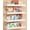 White, variant on Walnut Nursery Book Shelves Wall Set of 4, Dark Wood Scalloped Floating Bookshelf for Wall, Cloud Wooden Hanging Shelving Unit for Kids Bedroom Baby Child Toddler Room Kitchen (Walnut Brown)