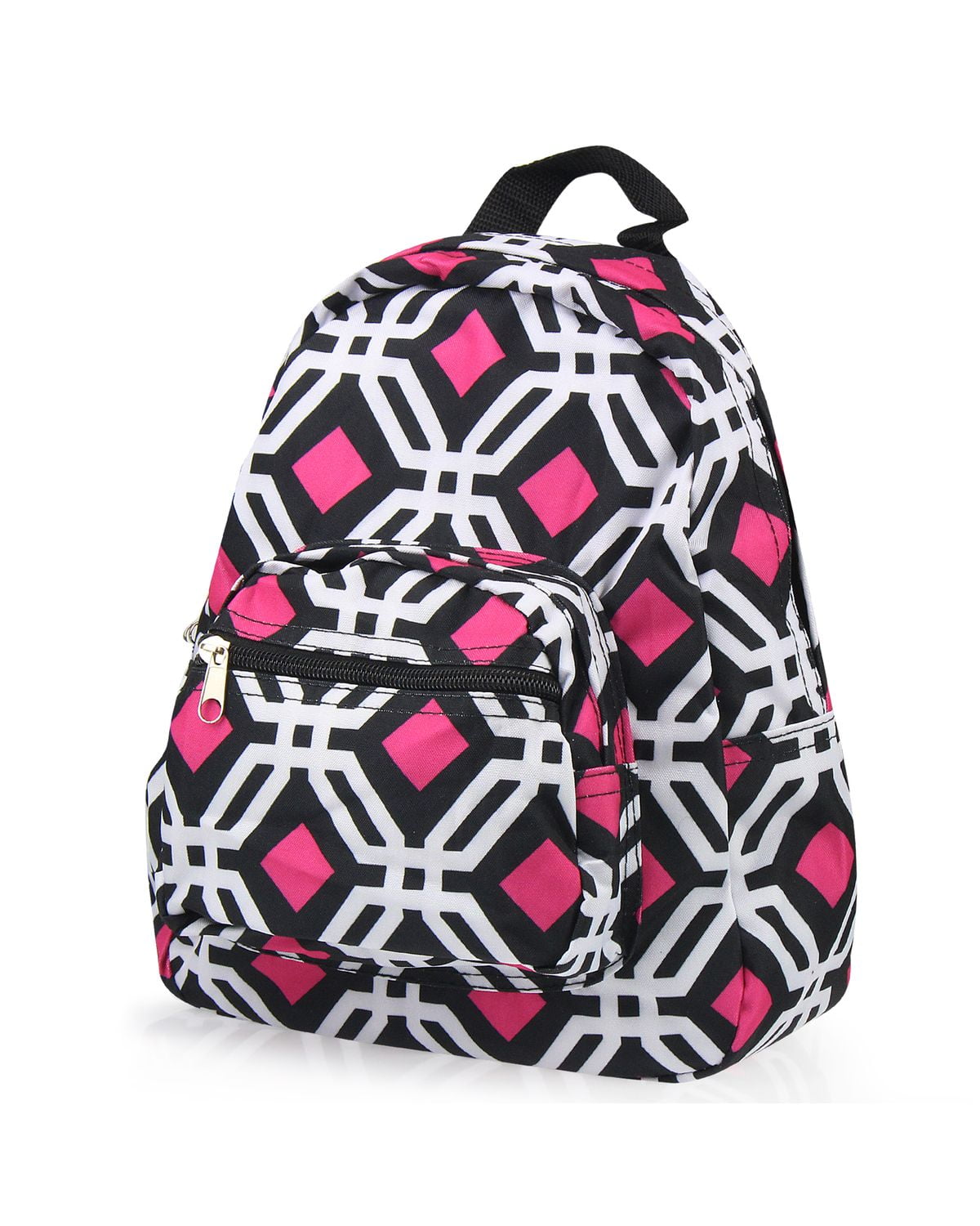 Kids Small Backpack by Zodaca Bright Stylish Outdoor Shoulder School Zipper Bag Adjustable Strap Black Graphic by