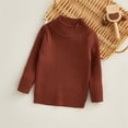 thumbnail image 2 of KAUOD Baby Boys Ribbed Knit Sweater Soft Stretchy Turtleneck Pullover Tops Clothes Toddler Cotton Plain Lined Sweater, 2 of 7