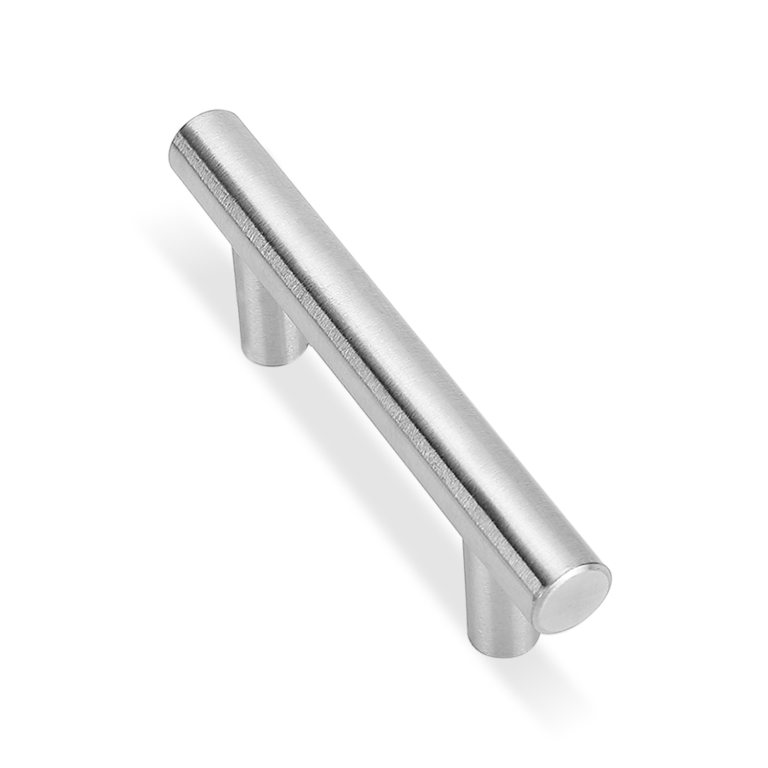 1 Pack Kitchen Cabinet Handles Silver Drawer Pulls 4 inch, 2.5 inch Hole Center, Solid Stainless Steel T Bar with Satin Brushed Nickel, Hardware for Kitchen Cupboard Door Bathroom Furniture - image 2 of 7