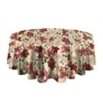 thumbnail image 5 of Pioneer Flower Floral Print Pattern Round Tablecloth 60"x60",Wrinkle Wipeable Table Cloth for Kitchen Dining Room Picnic Patio Party, 5 of 6