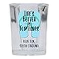 thumbnail image 2 of R and R Imports Bluffton South Carolina Souvenir 2 Ounce Square Shot Glass Flip Flop Design 4-Pack, 2 of 2