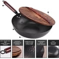 thumbnail image 2 of Wok Leidawn de acero al carbono 12.8 con tapa, juego de 11 piezas, 2 of 7