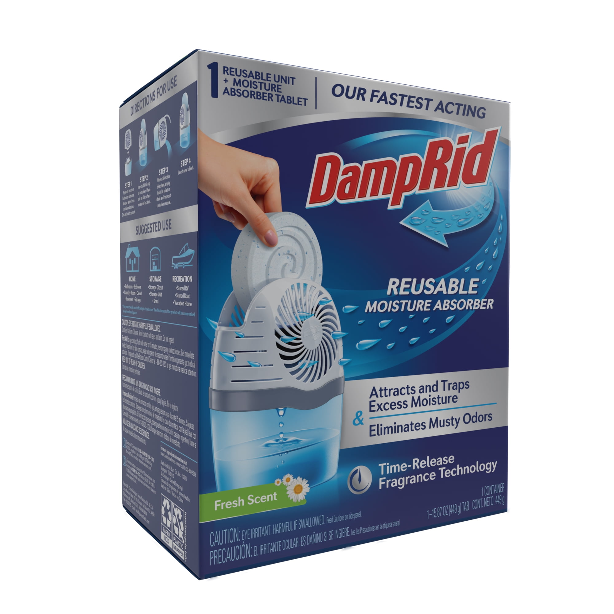 DampRid Reusable Moisture Absorber with Drop-In Tablet