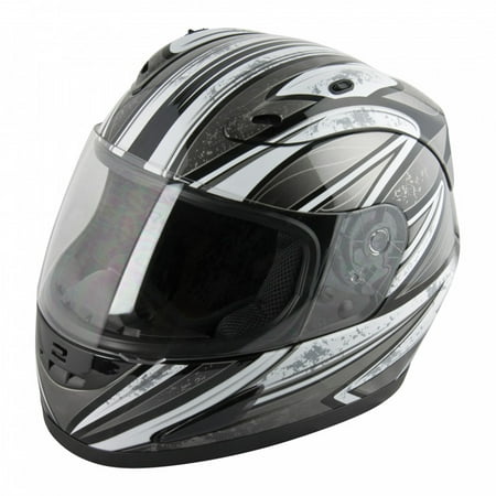 RAIDER OCTANE FULL FACE HELMET / BLK/SILVER/GREY - (Best Full Face Motorcycle Helmet Under 100)