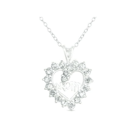 - CZ Sterling Silver Heart