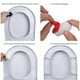 thumbnail image 5 of Inteprter Parachoques de asiento de inodoro ABS moderno, 4 piezas, fácil de instalar, ahorro de espacio, tapa de inodoro duradera, parachoques Juegos de accesorios de baño, 5 of 6