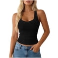 thumbnail image 2 of Wlynlyn Womens Tank Tops Sleeveless Ribbed Knit Going out Tops Scoop Neck Cami Shirts Slim Fitted Basic Tee Tops, 2 of 7