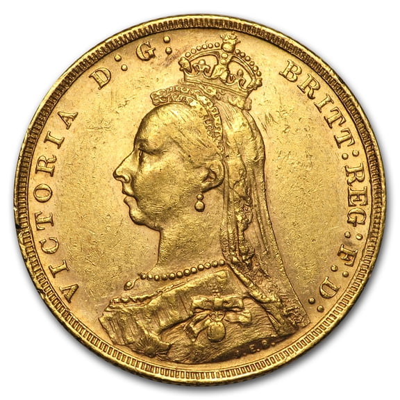1887-1893-M Australia Gold Sovereign Victoria Jubilee AU