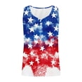 thumbnail image 3 of Ribbed July 4th Tank Tops for Women V Neck Independence Day Patriotic Sleeveless Tops Festival Trendy Outfits Navy, L, 3 of 5