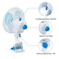 thumbnail image 2 of Ventilador con clip de 8 pulgadas, ventilador de escritorio convertible de 2 velocidades con abrazadera fuerte, ventilador inclinable y agitador con flujo de aire fuerte, ventilador con clip bastante, 2 of 5