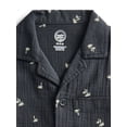 thumbnail image 2 of Wonder Nation Boys' Cotton Gauze Button Front Shirt with Short Sleeves, Sizes 4-18 & Husky, 2 of 3
