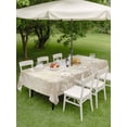thumbnail image 4 of Outdoor Tablecloth with Umbrella Hole for Patio/Picnic/Party/Camping, Brown Ombre Coastal Waterproof Table Cloth Rectangle Table Cover Washable, Sea Nautical Summer Beach Starfish Coral (60"x 120"), 4 of 8