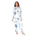 thumbnail image 2 of FORMRS Onesies Pajama for Adults Unisex Hoodie Winter Jumpsuit One Piece Sleepwear, Sizes S-2XL, Simple Cartoon Snowmen, 2 of 7