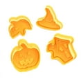 thumbnail image 1 of Halloween 4 Uds calabaza fantasma cortador de galletas de plástico moldes de galletas 3D para hornear accesorios de decoración de pasteles, 1 of 5