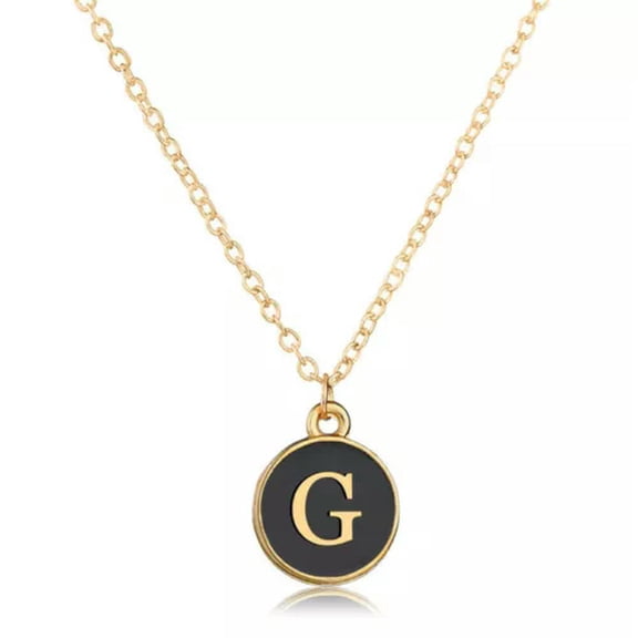 HOOUN Gold Alphabet Letter Initial Friendship Bridesmaid Ladies Gift Chain Necklace-G