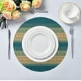 thumbnail image 5 of GZHJMY Ethnic Vintage Style Round Placemats Non-Slip Heat Resistant Placemat for Dining Table Kichen Party Table Diameter Decor 15.4 inch Set of 4 Table Mat, 5 of 7