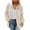 White, variant on Women's Jacket Winter Warm Soft Zip Up Coat Outdoor Casual Loose Fit Lightweight Thermal Insulated Full Length Hooded Outerwear