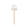 thumbnail image 3 of ANGARA Japanese Akoya Cultured Pearl Twisted Rope Shank Ring in 14K Yellow Gold for Women | June Birthstone, Birthday, Anniversary, Jewelry Gift for Women | Pearl Ring, 3 of 8