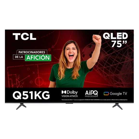 TV TCL Pantalla 75 Pulgadas QLED 4k Smart Google TV 75Q51KG