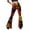 S Yellow, variant on Flare Pants for Women -70s Wide Leg Flair Leggings Disco Festival Outfits High Waist Bell Bottom Trousers
