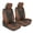 Brown, variant on Cat® EDGE Deluxe Car Seat Covers for Front Seats - Premium Faux Leather - Charcoal