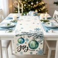 thumbnail image 2 of Hvmvliv 12x71 Inch Christmas Linen Table Banner with Festive Holiday Patterns for Dining Table Home Party Table Runners Decoration Multicolor, 2 of 6
