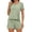 A-Green, variant on Loritta Womens Pajamas Knit Short Sleeve lounge sets 2 piece For Women Summer Green