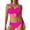 Hot Pink, variant on Bikini Sets for Women,Fringed Bikini Bra Set with Suspender and Flash Cloth Design for Dance Performance and Swimwear,Womens Bikini,Black,M