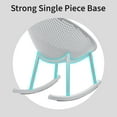 thumbnail image 5 of 2xhome Set of 2 Modern Oval Chairs, Contemporary Accent Lounge Chairs with Perforated Breathable Egg Shaped Pod Seat for Kitchen, Dining, Patio, Indoor Outdoor, White, 5 of 11