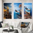 thumbnail image 1 of Designart "On The Boat Sailing II" Boat Framed Wall Art Set Of 3 - Yellow Boat Frame Gallery Set For Office Decor, 1 of 6