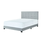 Crown Mark Florence Gray Upholstered Panel Bed, Full size