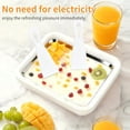 thumbnail image 5 of Rolled Ice Cream Maker with 2 Scrapers Stainless Steel rolled ice cream tra for Frozen Yogurt/Slushie Birthday Gift Homemade DIY for Fun Parent-Child Activities Families White, 5 of 6