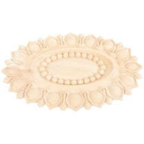 FRCOLOR Decorative Wood Appliques for Furniture and Walls Unpainted Khaki Rubber Wood 7.8x5.9 Inches