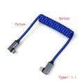 thumbnail image 3 of Type c 3.1 Angle Male to Male Nylon Braided Coiled Cable Usb 4K 8K Camera Cable Usb c Charger with Cable, 3 of 5