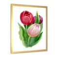 thumbnail image 2 of Designart 'Beautiful Tulip Flowers Red and Pink' Traditional Framed Art Print, 2 of 4