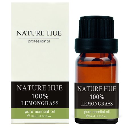Nature Hue - Lemongrass Essential Oil 10 ml, 100% Pure Therapeutic Grade, Undiluted