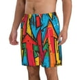 thumbnail image 2 of Fotbe Colorful Arrow Graffiti Pattern Trajes de Baño Estampados para Hombre, Shorts de Verano de Secado Rápido, Ropa de Playa, Bañadores-X-Large, 2 of 6