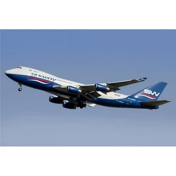 A Boeing 747-400 of Slik Way Airlines in Flight Over Italy Poster Print, 17 x 11