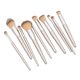 thumbnail image 4 of Juegos de herramientas para maquillaje Pinceles de madera 10 piezas Pincel cosmético para cejas Pincel para sombra de ojos, 4 of 8