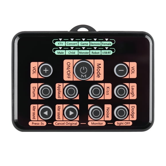 SK5 Upgraded Version Multi-functional DSP Sound Card Voice Changer with 8 Changing Voices 5 Atmosphere