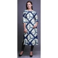 thumbnail image 4 of Bimba Kurti Imprimé Manches 3/4 Tenue d'Été Tunique Droite pour Femmes, 4 of 6