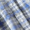 thumbnail image 4 of WREESH Men's Button Down Shirts Casual Fashion Plaid Short Sleeve with Turn-Down Collar and Pockets for a Summer Style Blue, 4 of 8