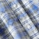 thumbnail image 5 of Mens Manga Corta Botón Abajo Camisas Cuadrado Gira Abajo Cuello Casual Camisa para Hombres, Blusa de Verano de Poliéster, 5 of 7