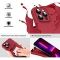 thumbnail image 3 of Liquid Silicone Case for iPhone 13 Pro, [Camera Protection] [Anti Fingerprint] [Wireless Charging] 4 Layer Phone Case Protective Cover, Built-in Microfiber Case Cover, 6.1", Red, 3 of 15