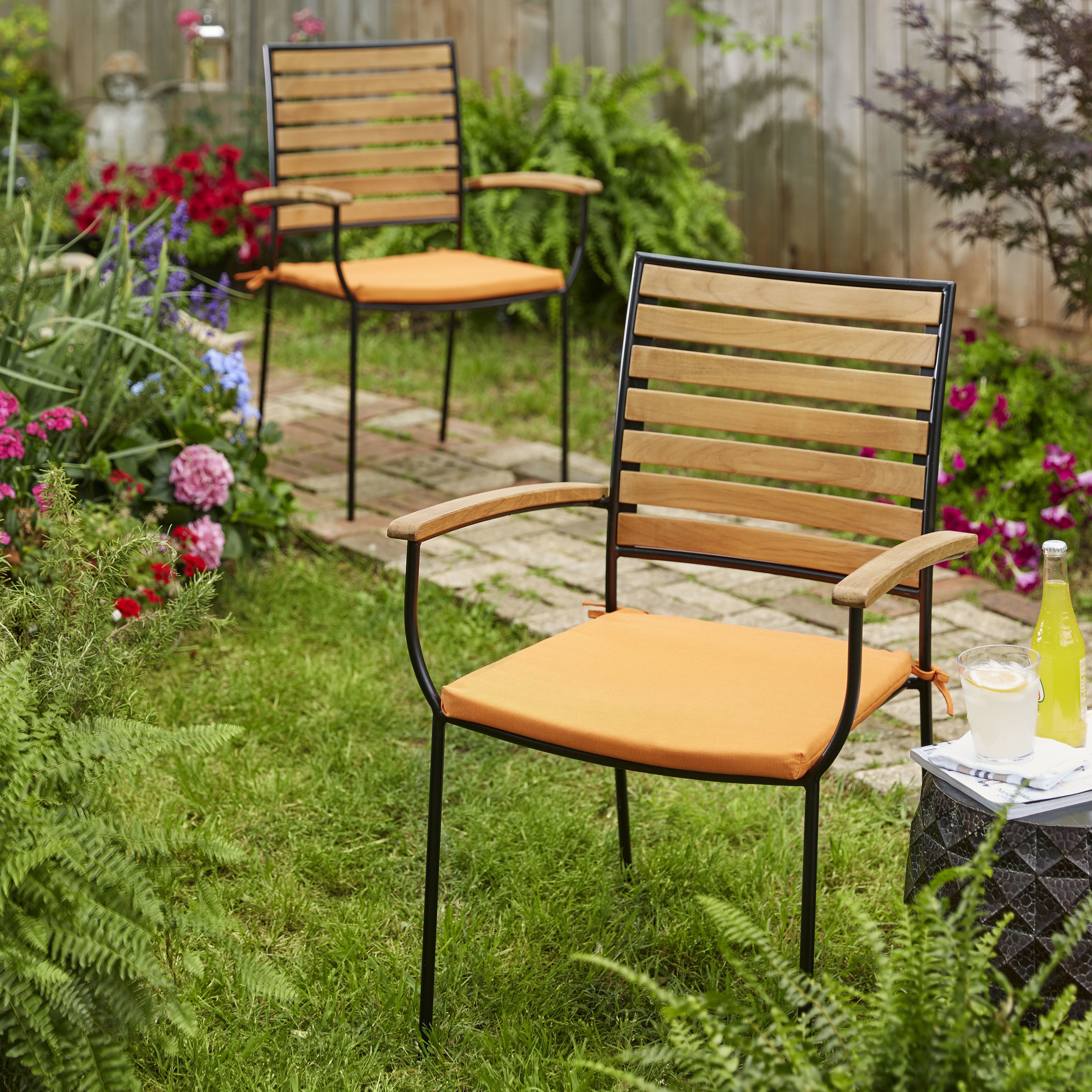 Humble And Haute Kokomo Teak Dining Chair Cushion Set With Sunbrella Humble And Haute Kokomo Teak Dining Chair Cushion Set With Sunbrella Fabric Com