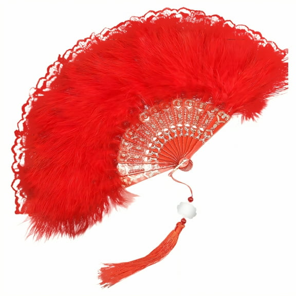 HIBIBUD Folding Fan Intricate Lace Hand Fans for Women Foldable Quick Fan Action Large Hand Fans for Dance Style1